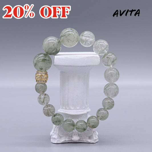 AVITA Destiny 20% OFF Natural Prasem Quartz Bracelet Jewelry For Elevating Your Career