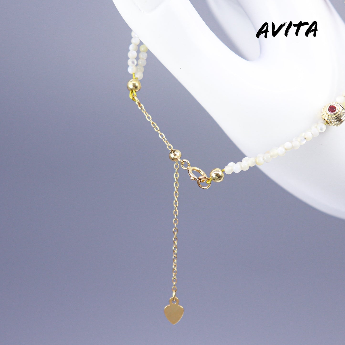 AVITA Strawberry Donut 80% OFF Natural Pink Crystal Bracelet Jewelry For Energy Boost & Attracting Love