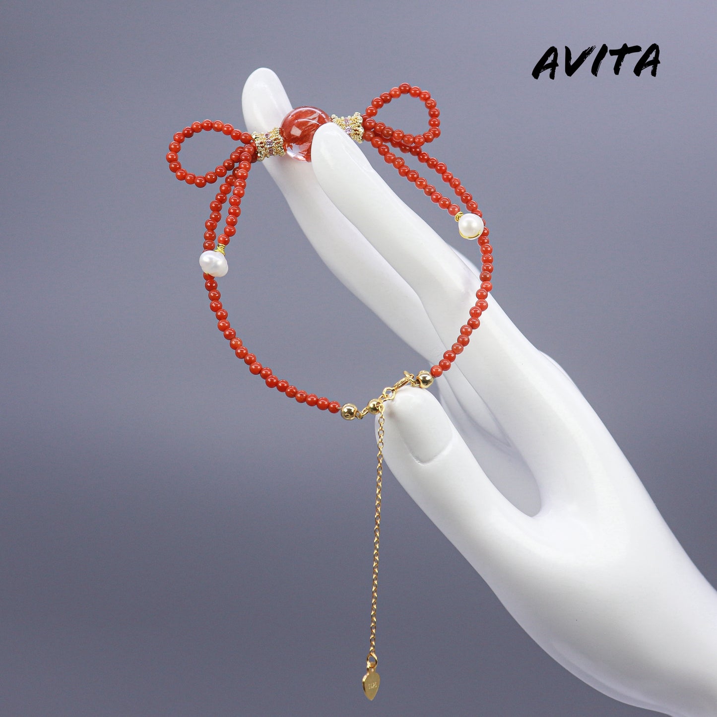 AVITA Red Velvet Cake 80% OFF Quartz With Multiple Inclusions Bracelet Jewelry For Boosting Your Luck