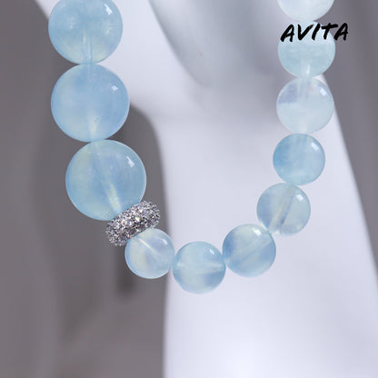 AVITA Destiny 20% OFF Natural Aquamarine Bracelet Jewelry For Elevating Your Courage and Confidence