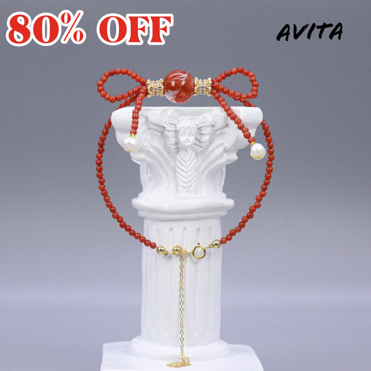 AVITA Red Velvet Cake 80% OFF Quartz With Multiple Inclusions Bracelet Jewelry For Boosting Your Luck