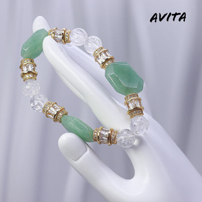 AVITA Oriental Nobleman 20% OFF Natural Prasem Quartz Bracelet Jewelry For Elevating Your Career