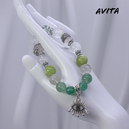 AVITA Key Opinion Leader 20% OFF Natural Prasem Quartz Bracelet Jewelry For Elevating Your Career