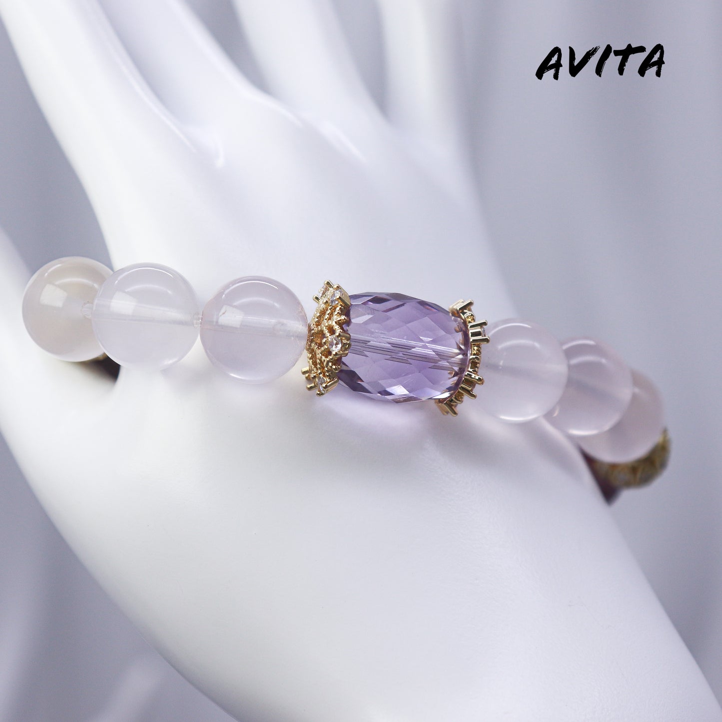 AVITA Crowning Glory 15% OFF Natural Amethyst Bracelet Jewelry For Energy Boost & Attracting Wisdom