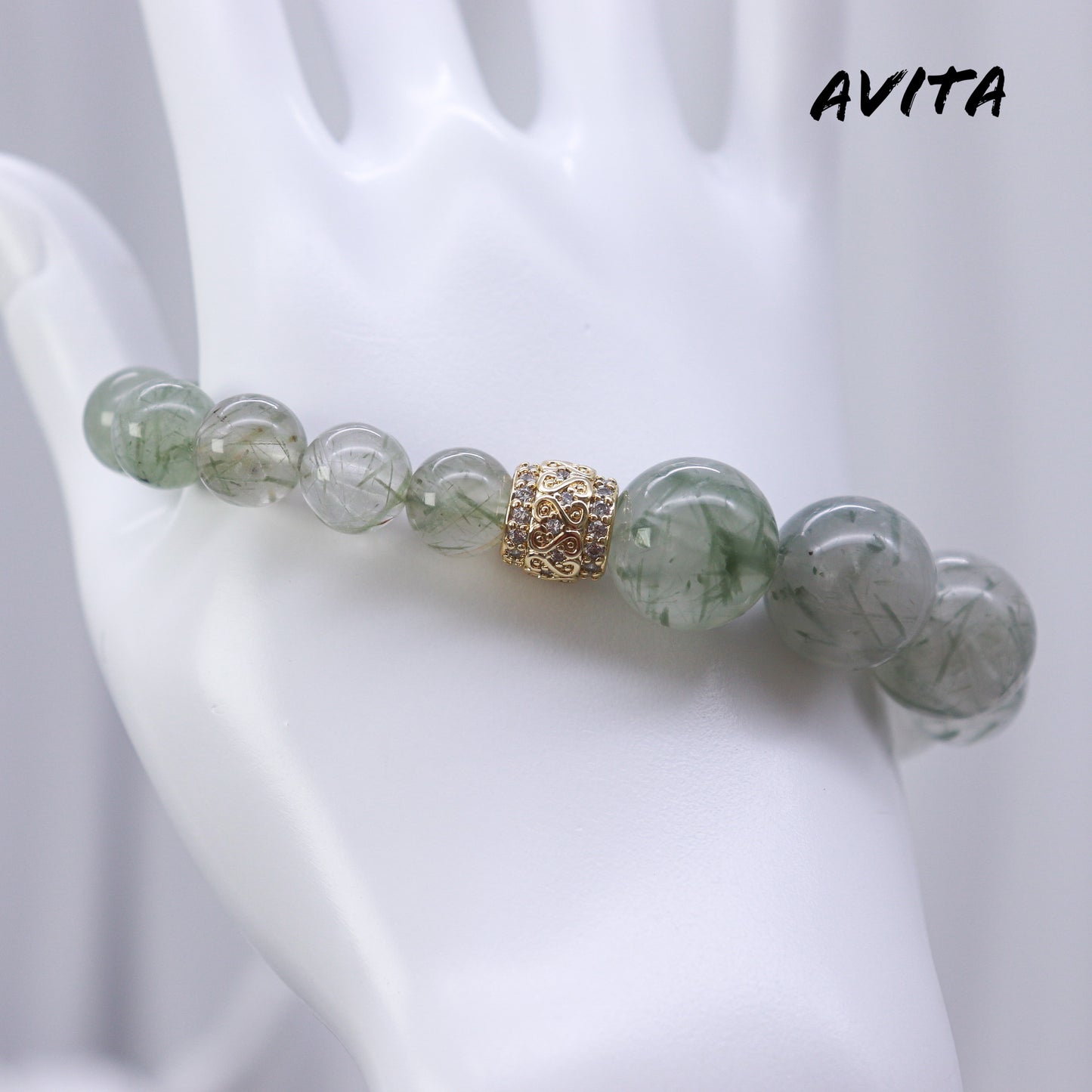 AVITA Destiny 20% OFF Natural Prasem Quartz Bracelet Jewelry For Elevating Your Career