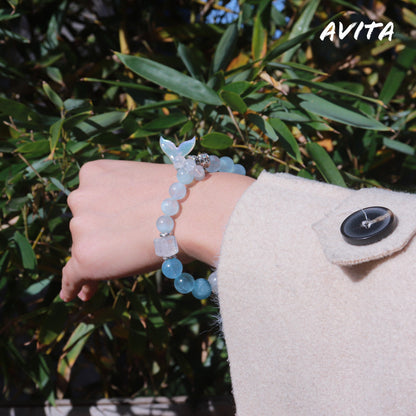 AVITA Legend Of The Blue Sea 20% OFF Natural Aquamarine Bracelet Jewelry For Elevating Your Courage and Confidence