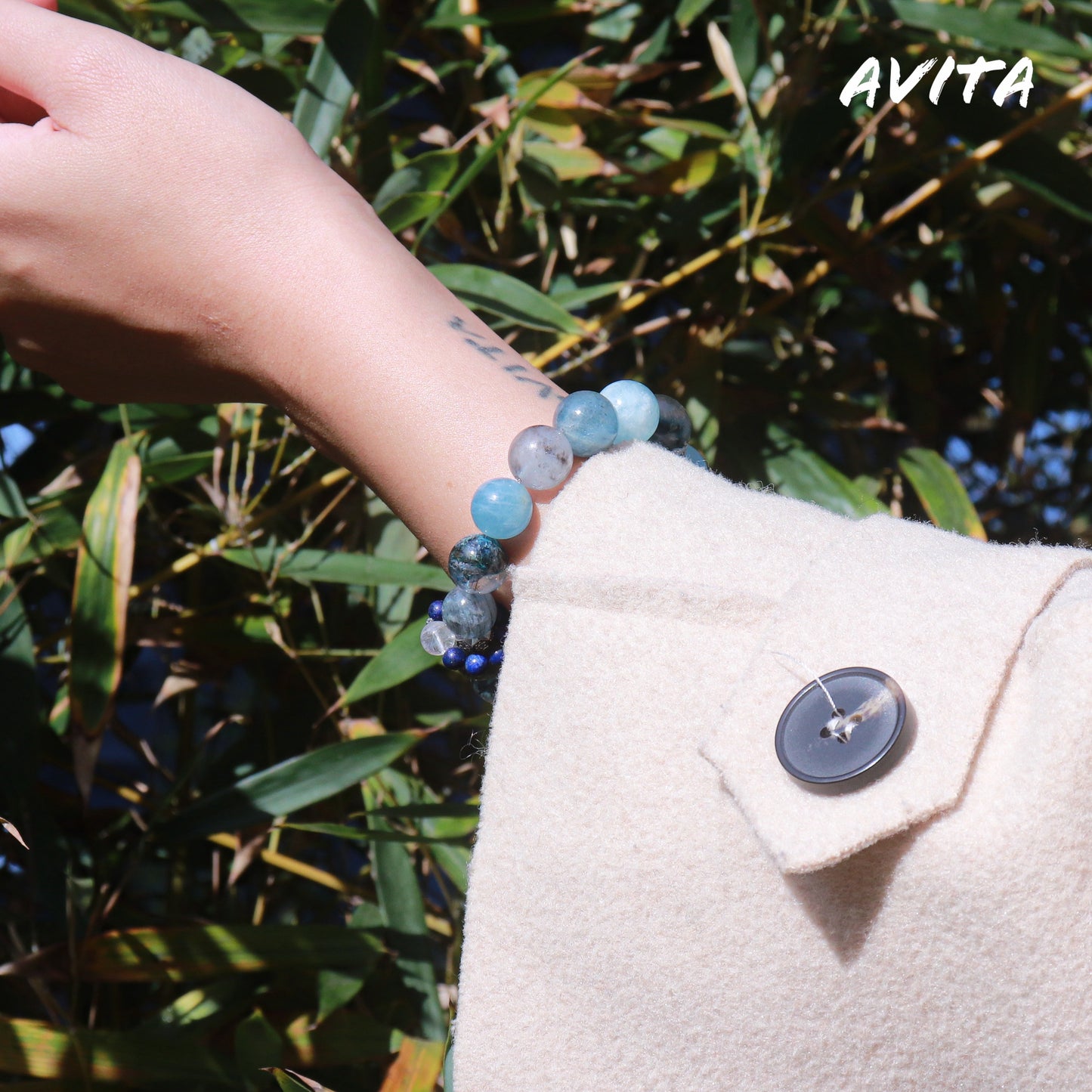 AVITA Blue Galaxy 20% OFF Natural Aquamarine Bracelet Jewelry For Elevating Your Courage and Confidence