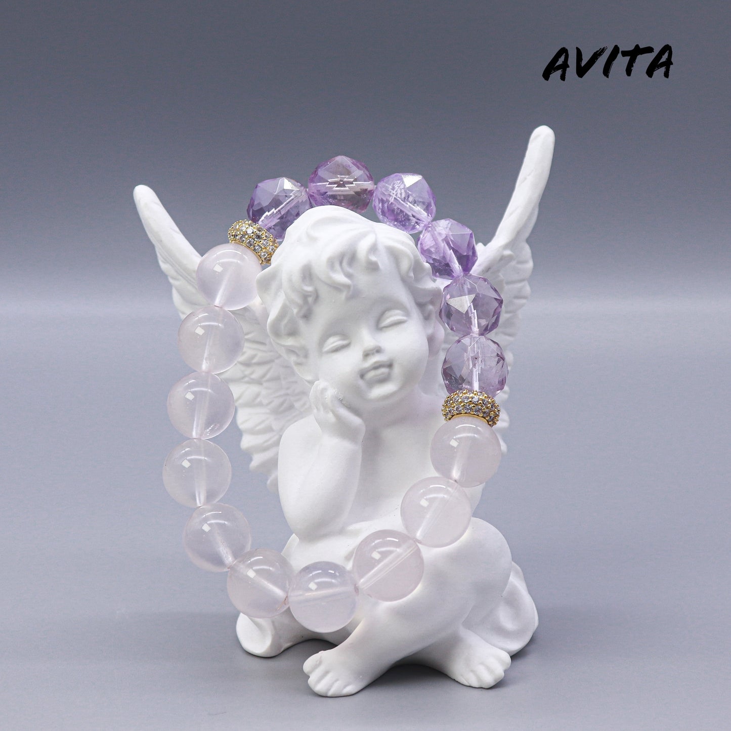 AVITA Charming Smile 20% OFF Natural Amethyst Bracelet Jewelry For Energy Boost & Attracting Wisdom