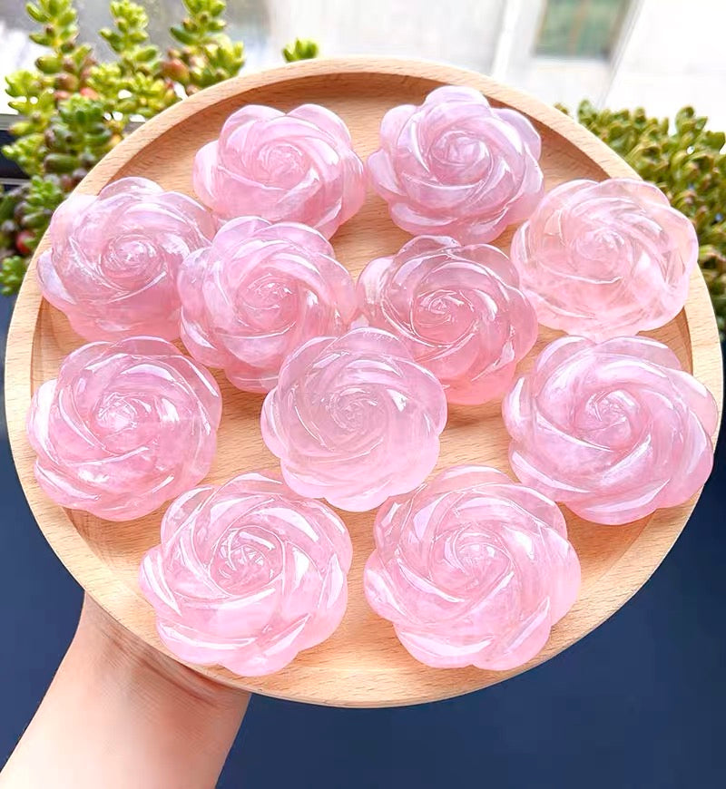 AVITA Pink Crystal Rose-shape Crystal Ornaments 60% OFF With One Bag