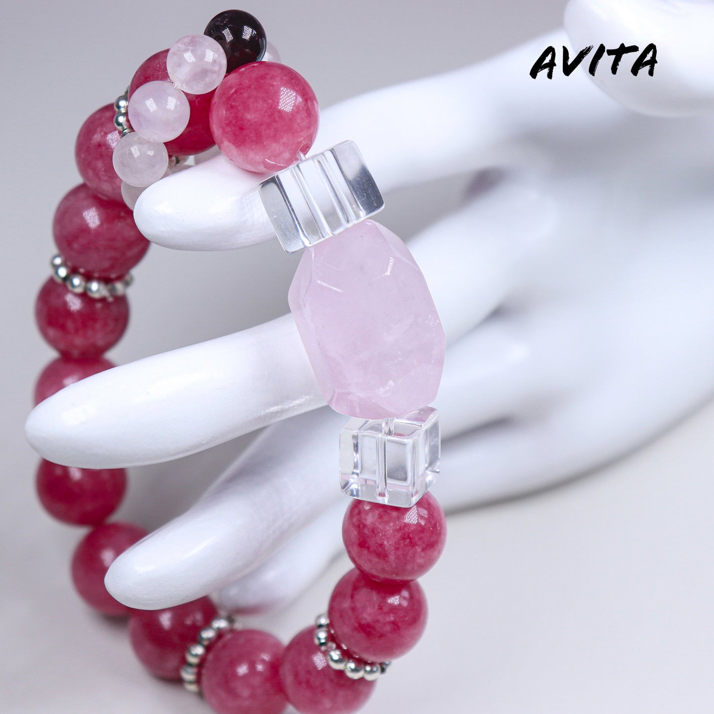 AVITA Barbie Love 20% OFF Natural Pink Crystal Bracelet Jewelry For Energy Boost & Attracting Love