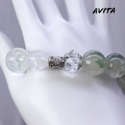 AVITA Wealth Code 20% OFF Natural Prasem Quartz Bracelet Jewelry For Elevating Your Career