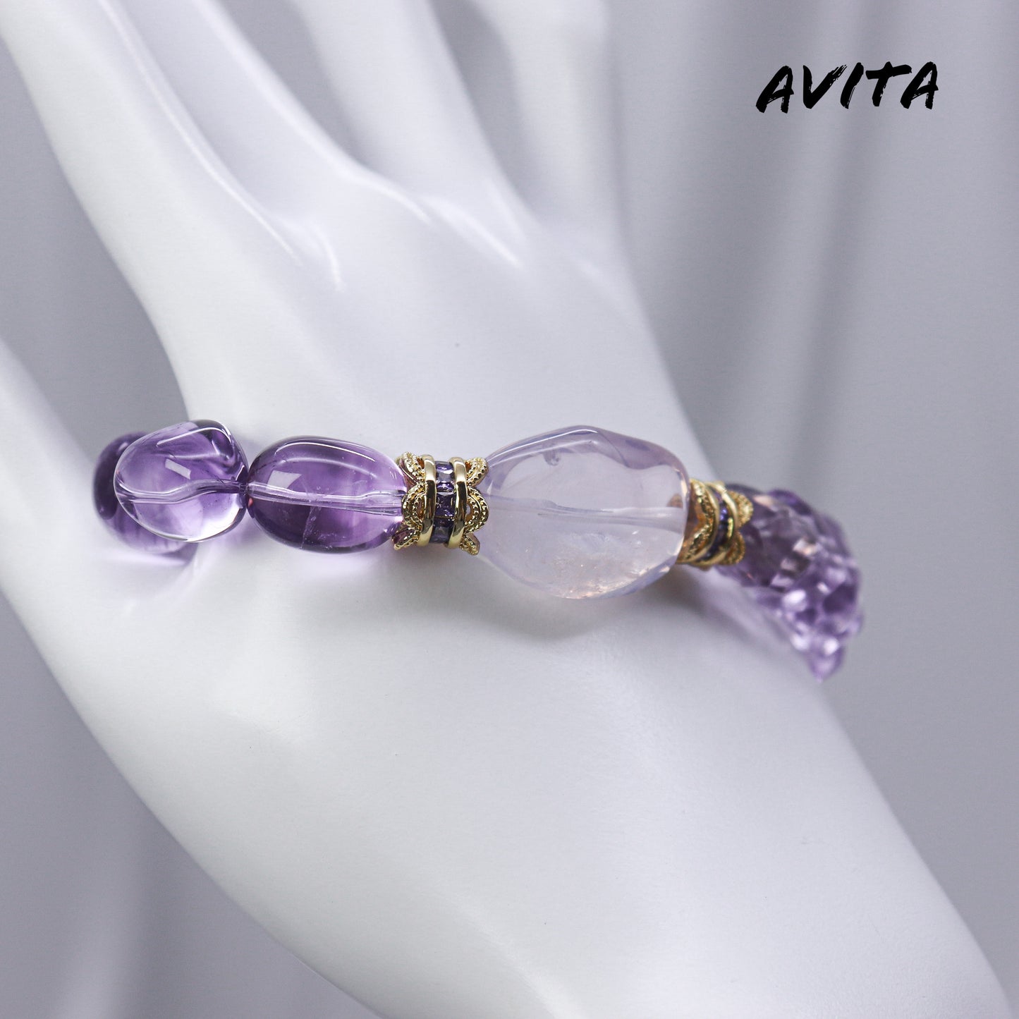 AVITA Dream Candy House 15% OFF Natural Amethyst Bracelet Jewelry For Energy Boost & Attracting Wisdom