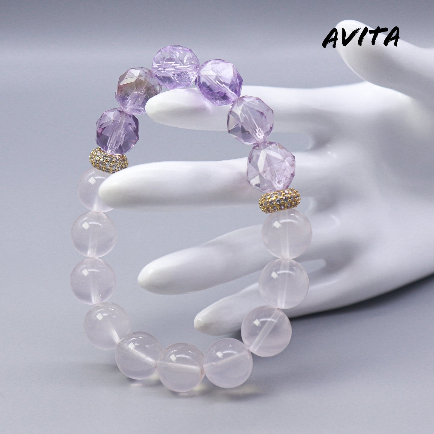 AVITA Charming Smile 20% OFF Natural Amethyst Bracelet Jewelry For Energy Boost & Attracting Wisdom