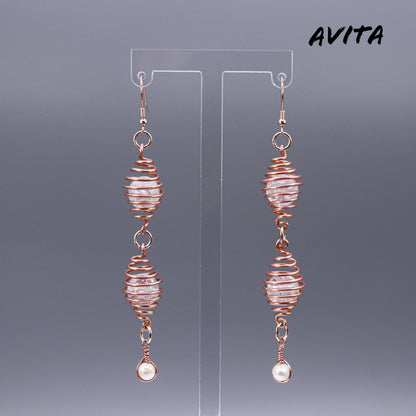 AVITA Freedom 50% OFF Strawberry Quartz Handmade Crystal Earrings For Energy Boost & Attracting Love