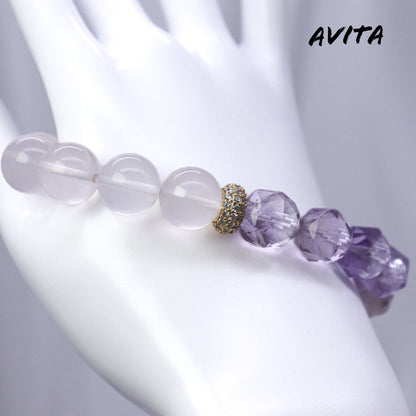 AVITA Charming Smile 20% OFF Natural Amethyst Bracelet Jewelry For Energy Boost & Attracting Wisdom