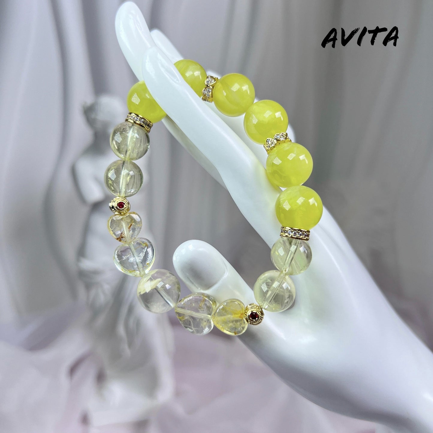 AVITA Rich In Money 25% OFF Natural Citrine Bracelet Jewelry For Energy Boost & Attracting Wealth