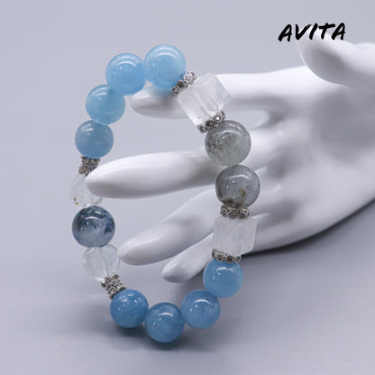 AVITA Heart To The Sea 20% OFF Natural Aquamarine Bracelet Jewelry For Elevating Your Courage and Confidence