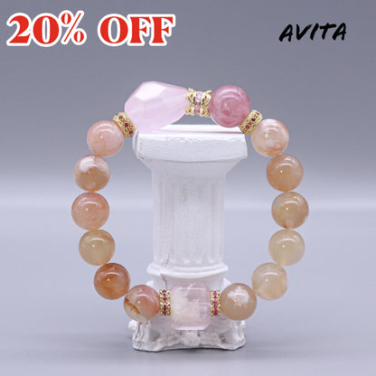 AVITA Sakura Lover 20% OFF Natural Pink Crystal Bracelet Jewelry For Energy Boost & Attracting Love