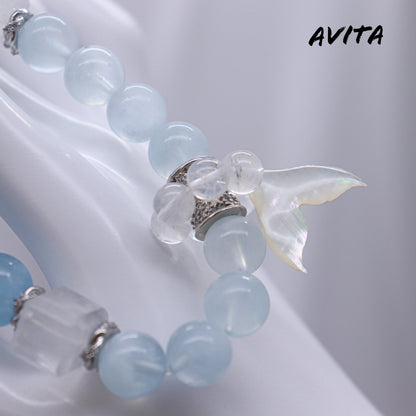 AVITA Legend Of The Blue Sea 20% OFF Natural Aquamarine Bracelet Jewelry For Elevating Your Courage and Confidence