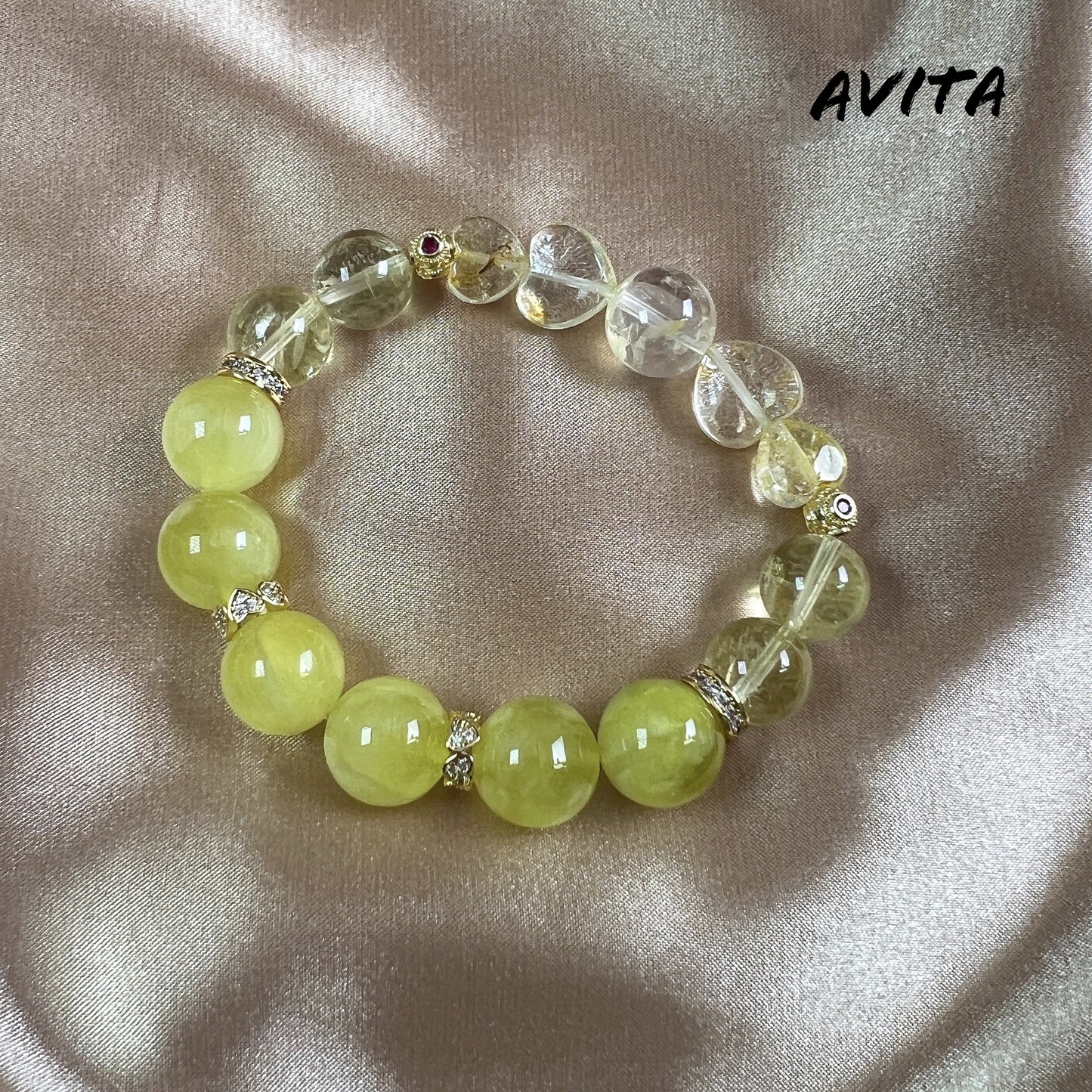 AVITA Rich In Money 25% OFF Natural Citrine Bracelet Jewelry For Energy Boost & Attracting Wealth