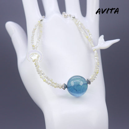 AVITA Blue Lagoon 80% OFF Natural Aquamarine Bracelet Jewelry For Elevating Your Courage and Confidence