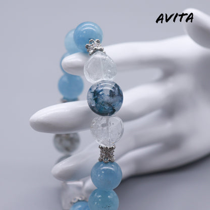 AVITA Heart To The Sea 20% OFF Natural Aquamarine Bracelet Jewelry For Elevating Your Courage and Confidence