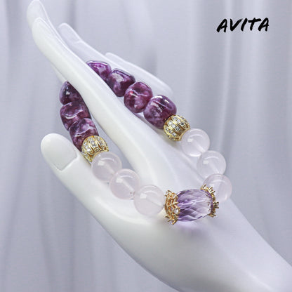 AVITA Crowning Glory 15% OFF Natural Amethyst Bracelet Jewelry For Energy Boost & Attracting Wisdom