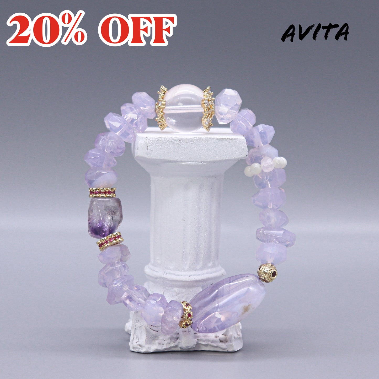 AVITA Fantasy Elves 20% OFF Natural Amethyst Bracelet Jewelry For Energy Boost & Attracting Wisdom