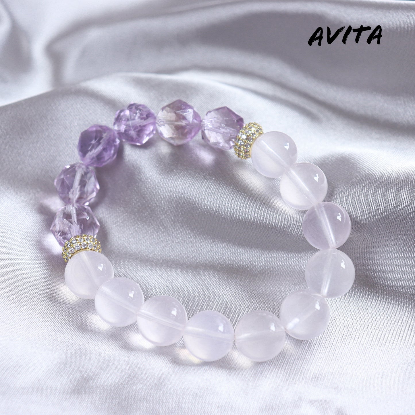 AVITA Charming Smile 20% OFF Natural Amethyst Bracelet Jewelry For Energy Boost & Attracting Wisdom