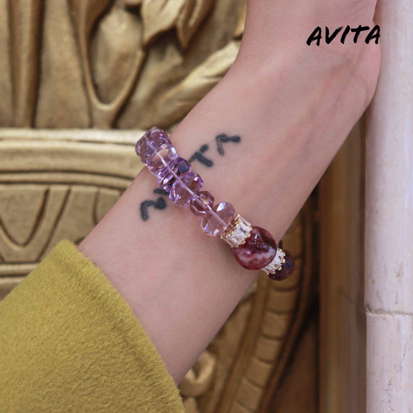 AVITA Dream Candy House 15% OFF Natural Amethyst Bracelet Jewelry For Energy Boost & Attracting Wisdom