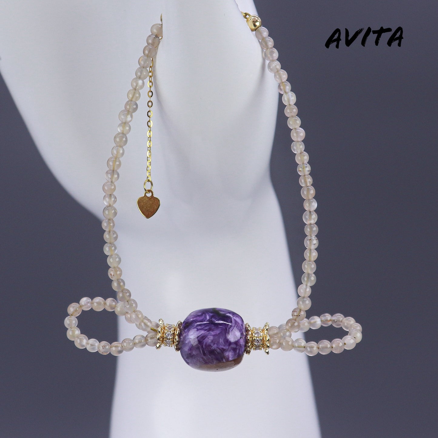 AVITA Blueberry Cheese 80% OFF Charoite Bracelet Jewelry For Boosting Observation Skills