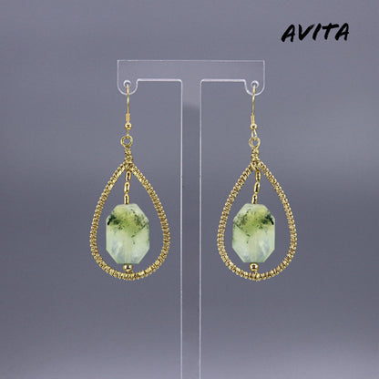 AVITA Elegant Life 60% OFF Amazonite Handmade Crystal Earrings For Elevating Your Career