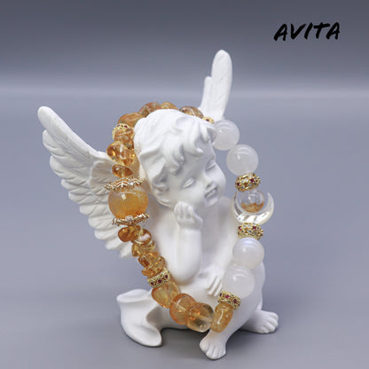 AVITA Moonlight Queen 15% OFF Natural Citrine Bracelet Jewelry For Energy Boost & Attracting Wealth