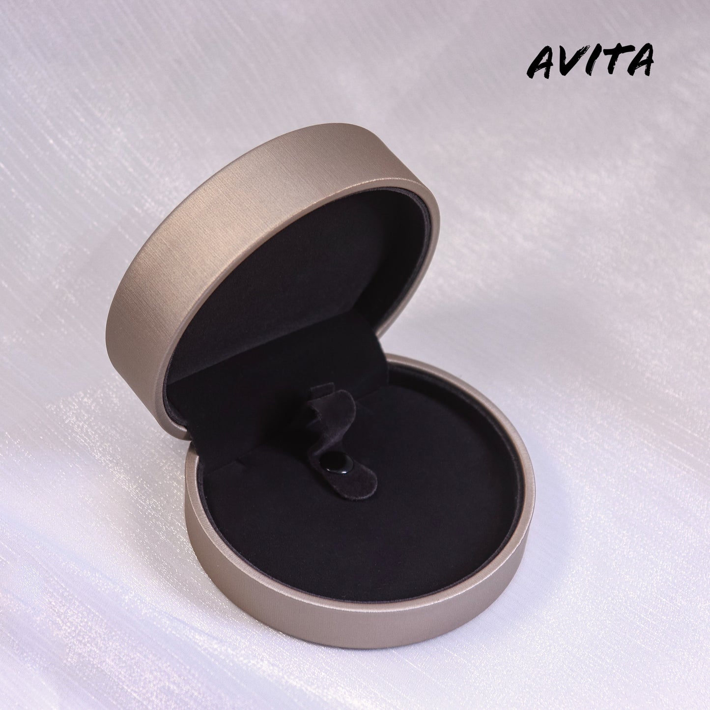 AVITA 25% OFF High Quality Champagne Gold Accessory Jewelry Gift Box & Flannel Grey Accessory Bag