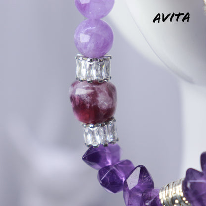 AVITA The Eye Of Athena 15% OFF Natural Amethyst Bracelet Jewelry For Energy Boost & Attracting Wisdom