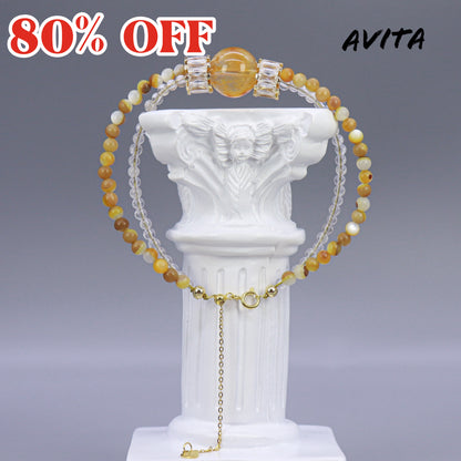 AVITA Caramel Pudding 80% OFF Quartz With Multiple Inclusions Bracelet Jewelry For Boosting Your Luck