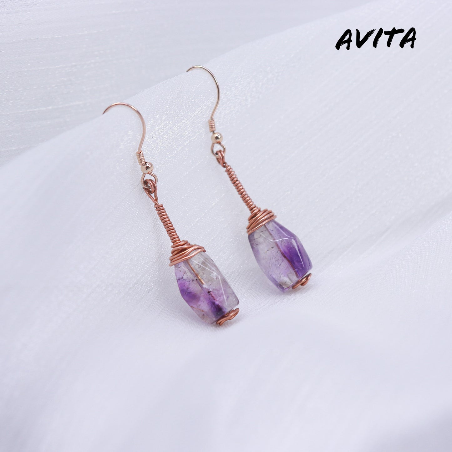 AVITA Elegant Life 60% OFF Super Seven Handmade Crystal Earrings For Energy Boost & Attracting Wisdom