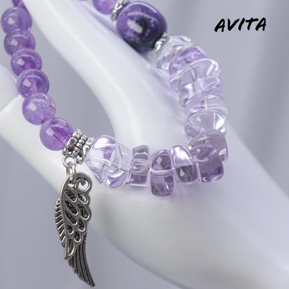 AVITA Magic Wings 15% OFF Natural Amethyst Bracelet Jewelry For Energy Boost & Attracting Wisdom