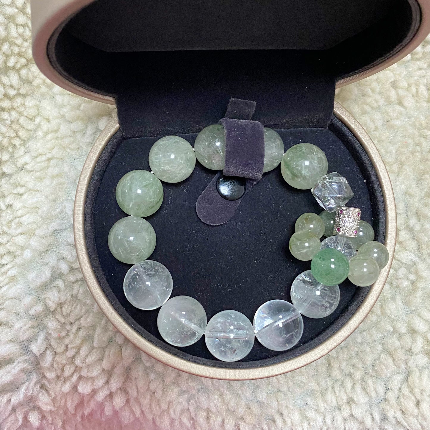 AVITA Wealth Code 20% OFF Natural Prasem Quartz Bracelet Jewelry For Elevating Your Career