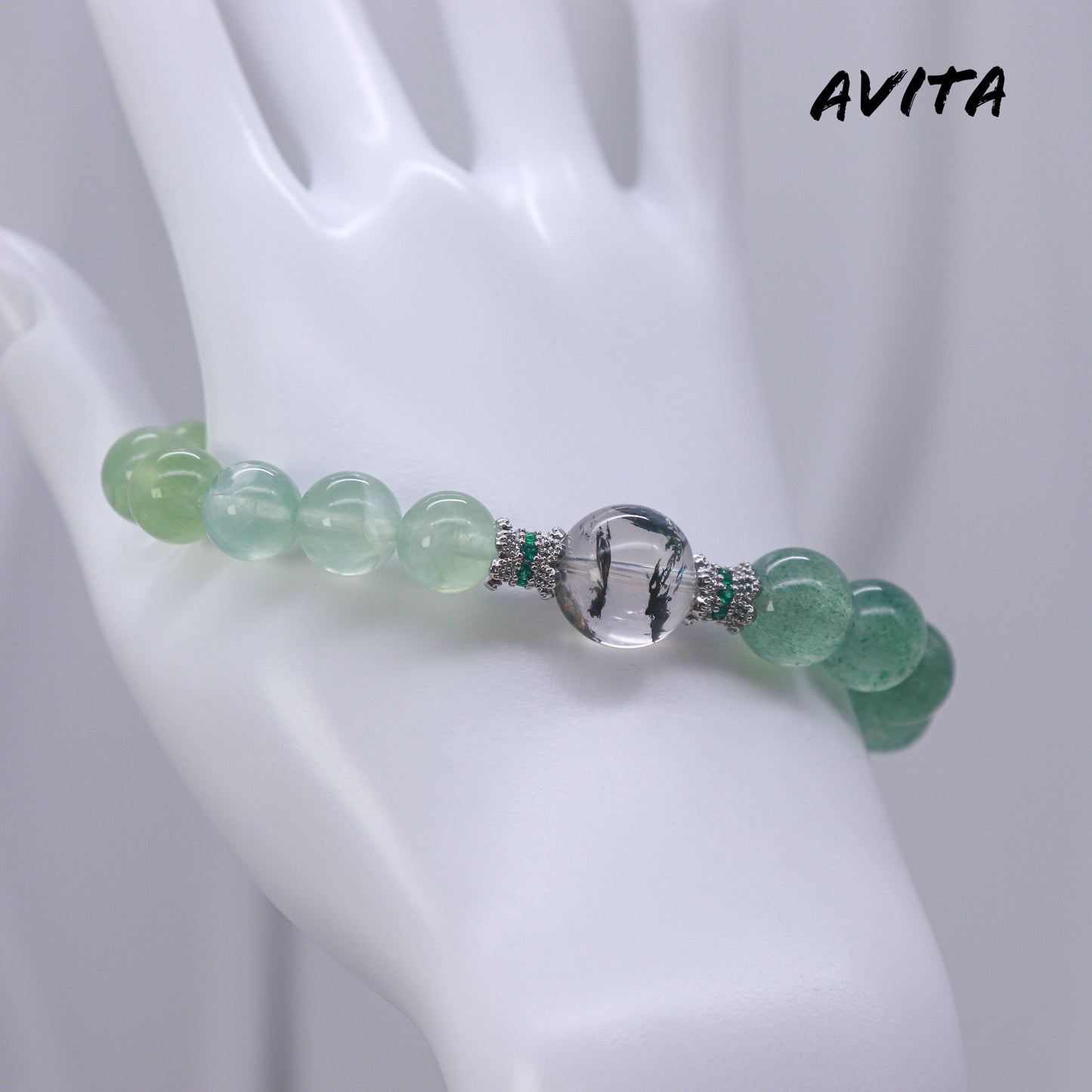 AVITA Wonderful Life 20% OFF Natural Prasem Quartz Bracelet Jewelry For Elevating Your Career