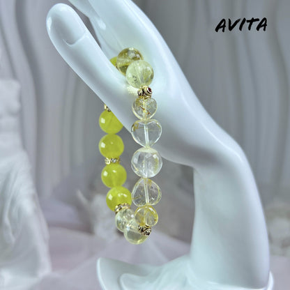 AVITA Rich In Money 25% OFF Natural Citrine Bracelet Jewelry For Energy Boost & Attracting Wealth