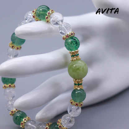 AVITA Ascendant Future 20% OFF Natural Prasem Quartz Bracelet Jewelry For Elevating Your Career