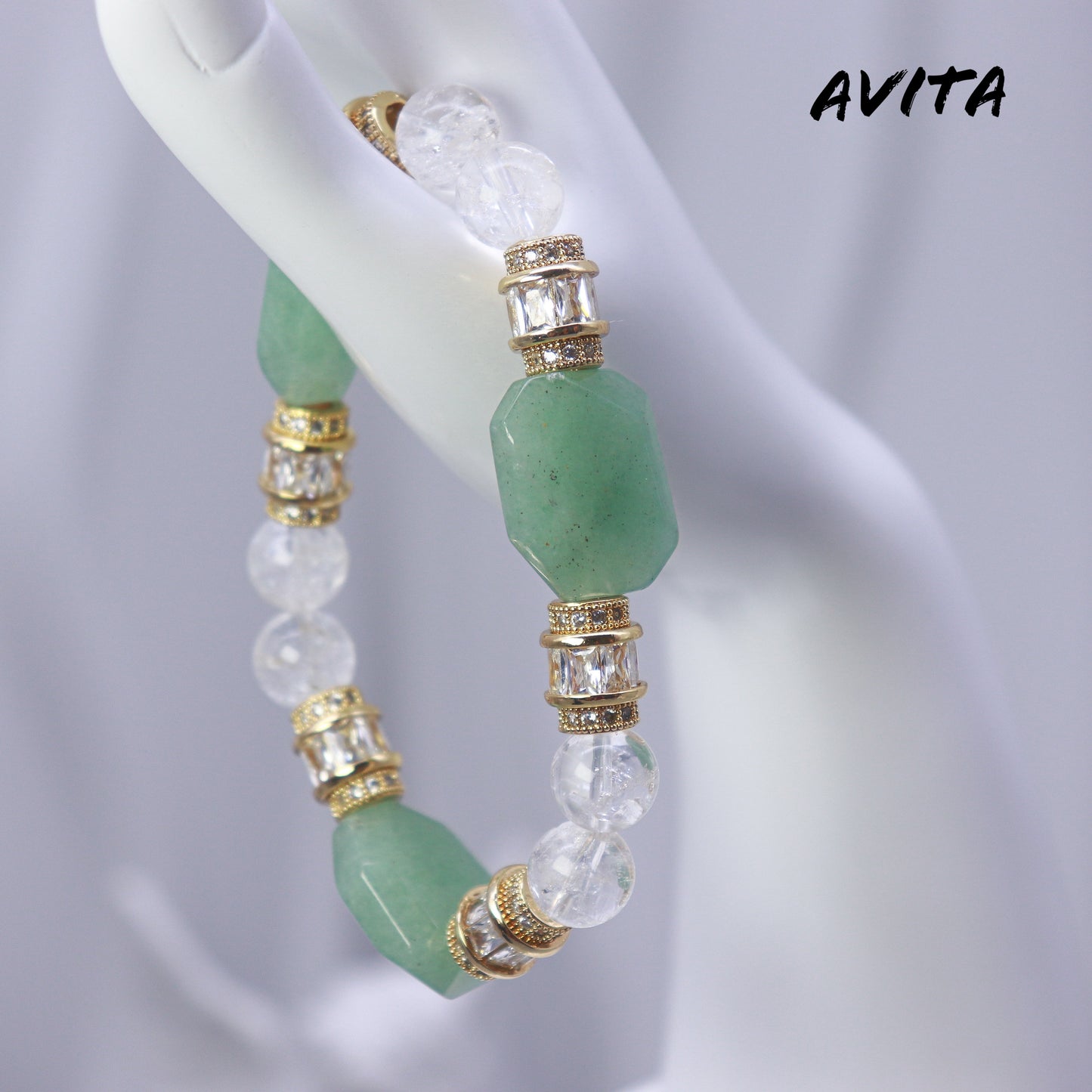 AVITA Oriental Nobleman 20% OFF Natural Prasem Quartz Bracelet Jewelry For Elevating Your Career