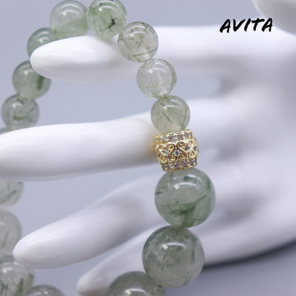 AVITA Destiny 20% OFF Natural Prasem Quartz Bracelet Jewelry For Elevating Your Career