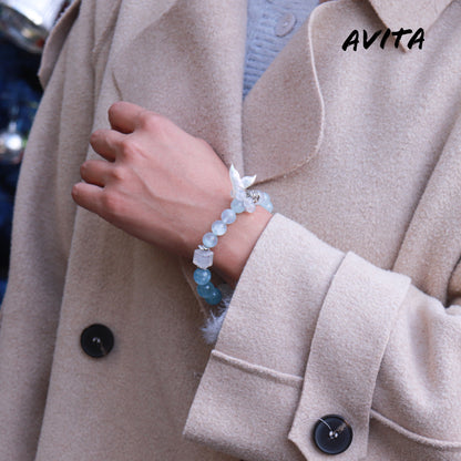 AVITA Legend Of The Blue Sea 20% OFF Natural Aquamarine Bracelet Jewelry For Elevating Your Courage and Confidence