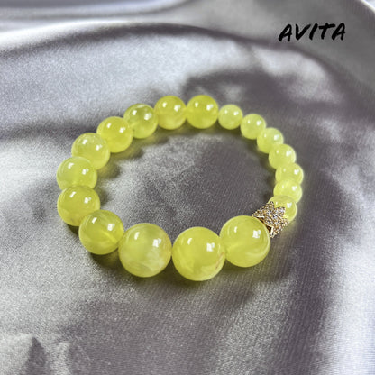 AVITA Destiny 20% OFF Natural Prehnite Bracelet Jewelry For Energy Boost & Attracting Wealth