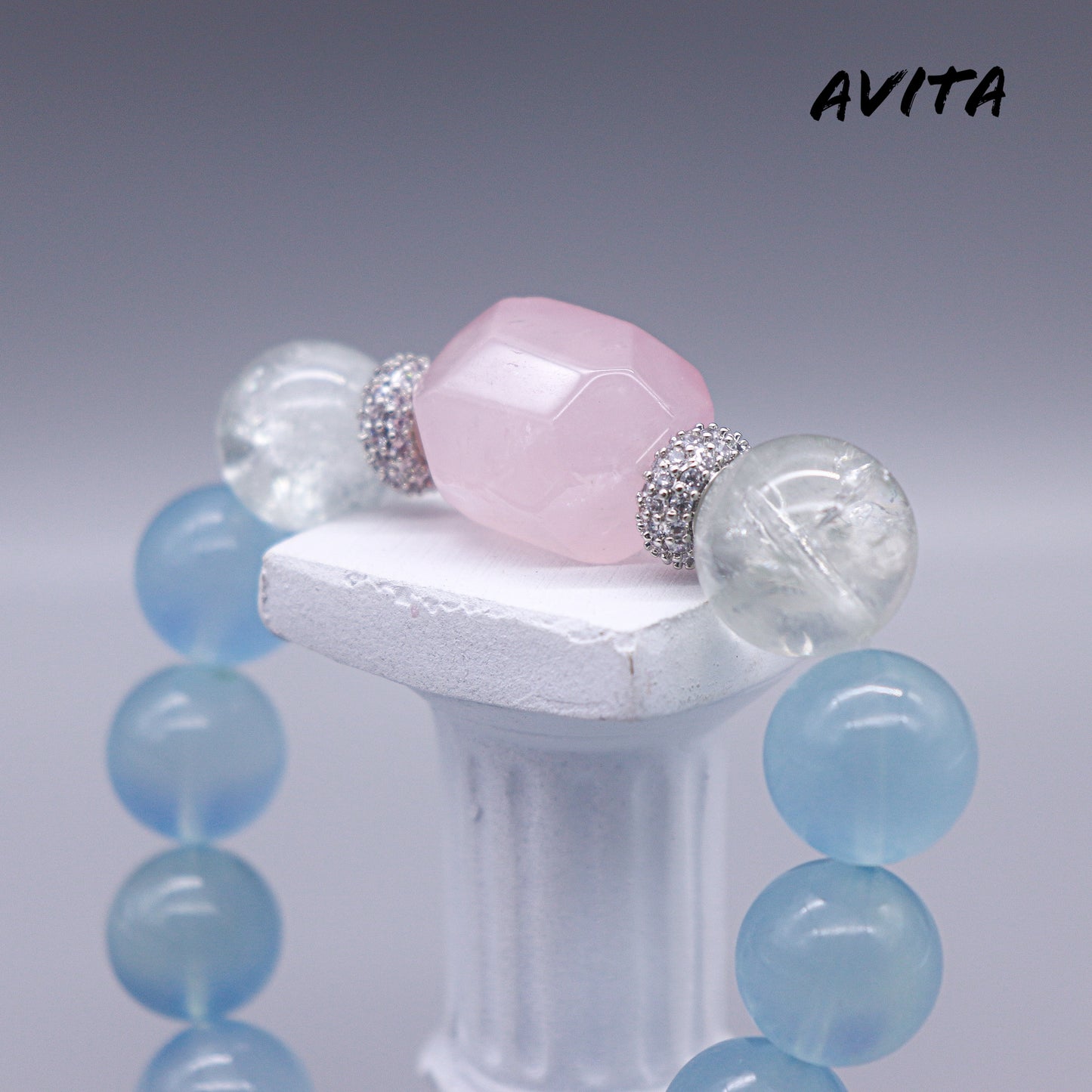 AVITA Ocean Kiss 20% OFF Natural Aquamarine Bracelet Jewelry For Elevating Your Courage and Confidence