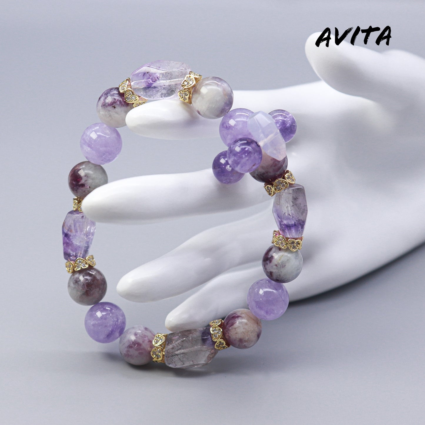 AVITA Secret Garden 20% OFF Natural Amethyst Bracelet Jewelry For Energy Boost & Attracting Wisdom