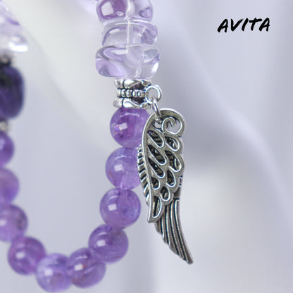 AVITA Magic Wings 15% OFF Natural Amethyst Bracelet Jewelry For Energy Boost & Attracting Wisdom