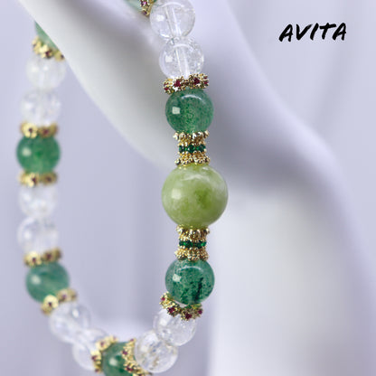 AVITA Ascendant Future 20% OFF Natural Prasem Quartz Bracelet Jewelry For Elevating Your Career